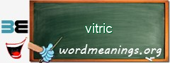 WordMeaning blackboard for vitric